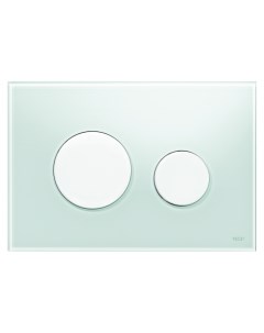 Кнопка смыва Loop зеленое стекло кнопка белая Tece