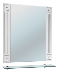 Зеркало Венеция Люкс 75 белое патина серебро Bellezza