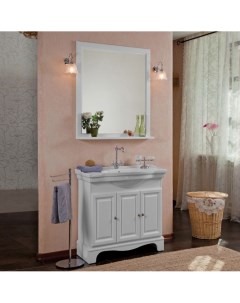 Мебель для ванной Michel 90 белый матовый фурнитура серебро La beaute classic