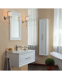 Мебель для ванной Cornelia 85 белый матовый фурнитура серебро La beaute classic