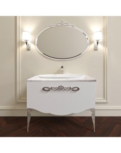 Мебель для ванной Charante 100 белая со столешницей bianco statuaretto хром La beaute`
