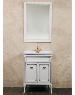 Мебель для ванной Vivien Porta 60 белый с патиной фурнитура бронза La beaute classic