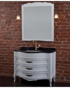 Мебель для ванной Joanna M белый матовый фурнитура бронза La beaute classic