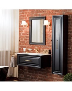 Мебель для ванной Cornelia 100 черный матовый фурнитура золото La beaute classic
