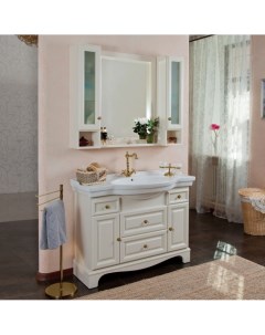 Мебель для ванной Michel 120 слоновая кость матовый фурнитура бронза La beaute classic