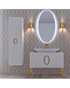 Мебель для ванной Savoie 100 белая фурнитура золото La beaute`