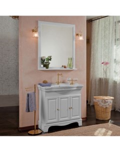 Мебель для ванной Michel 90 белый матовый фурнитура золото La beaute classic