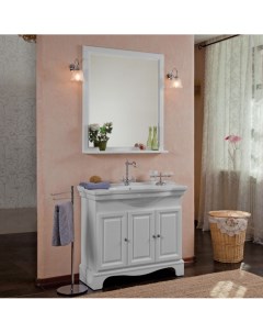 Мебель для ванной Michel 100 белый матовый фурнитура серебро La beaute classic