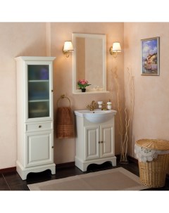 Мебель для ванной Michel 60 слоновая кость матовый фурнитура бронза La beaute classic