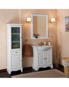 Мебель для ванной Michel 70 белый матовый фурнитура бронза La beaute classic