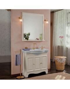 Мебель для ванной Michel 90 слоновая кость матовый фурнитура золото La beaute classic