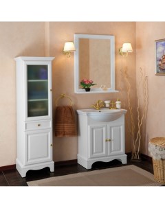 Мебель для ванной Michel 70 белый матовый фурнитура золото La beaute classic