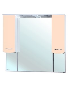 Зеркало шкаф Мари 105 белый бежевый Bellezza