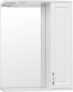 Зеркало шкаф Олеандр 2 65 С Люкс белый Style line
