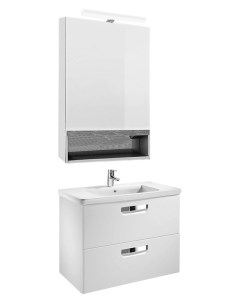 Мебель для ванной Gap 60 белая зеркало шкаф Roca