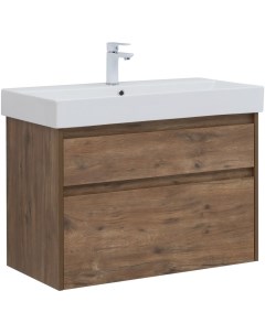 Мебель для ванной Nova Lite 85 см дуб рустикальный 2 ящика Aquanet