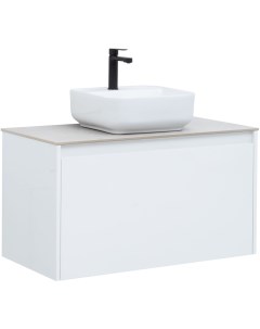 Мебель для ванной Nova Lite 90 см белая 1 ящик Aquanet