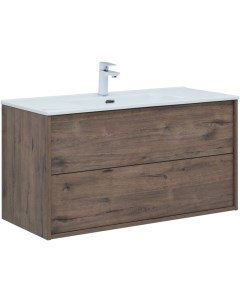 Мебель для ванной Lino 100 см дуб веллингтон 2 ящика Aquanet