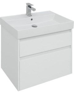 Мебель для ванной Nova Lite 75 см белая 2 ящика Aquanet