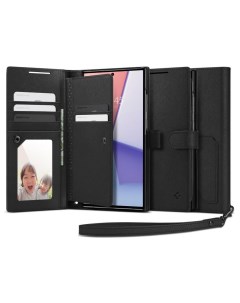 Чехол книжка для Galaxy S23 Ultra Wallet S Черный ACS05629 Spigen
