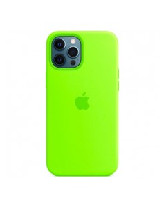 Чехол для iPhone 12 12 Pro Silicone Case неоново зеленый Айсотка