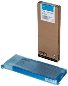 Картридж для струйного принтера C13T614200 голубой оригинал Epson