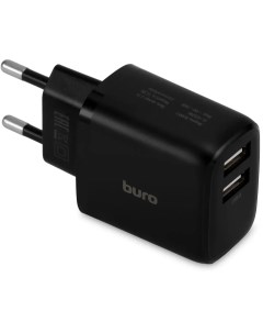 Сетевое зарядное устройство BUWH1 2xUSB 15 5Вт 3 1A черный buwh15s200bk Buro