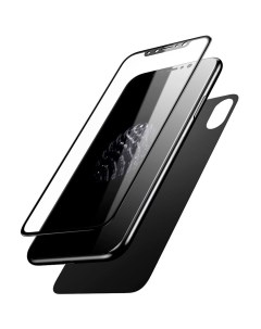 Защитное стекло baseus sgapiphx tz02 для iphone x комплект прозрачный черная рамка Ademar