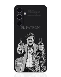 Чехол для смартфона Samsung S24 Plus черный силиконовый El Patron Pablo Escobar Musthavecase