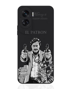 Чехол для смартфона Honor 90 Lite черный силиконовый El Patron Pablo Escobar Musthavecase