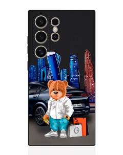 Чехол для смартфона Samsung S24 Ultra черный силиконовый Tony Moscow city Musthavecase