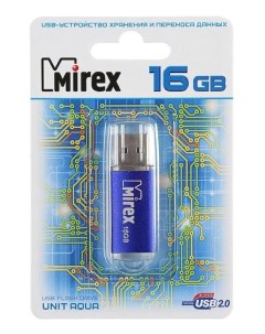 Флешка UNIT AQUA 16 Гб USB2 0 синяя Mirex