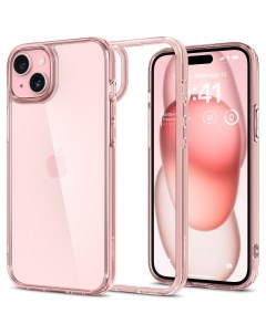 Чехол для iPhone 15 Ultra Hybrid Прозрачный Розовый ACS06795 Spigen