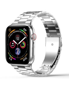 Металлический ремешок для Apple Watch 38 40 41 мм серебристый Deshome