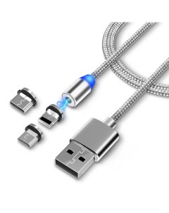 Кабель Lightning USB Type C micro USB USB 1 м серый Nobrand