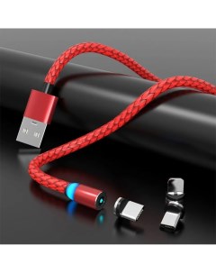 Кабель Магнитный USB кабель для зарядки смартфона с 3 мя разъемами Aovv