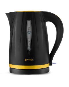 Чайник электрический VT 1168 1 7 л черный желтый Vitek