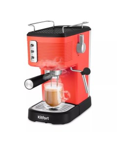 Рожковая кофеварка КТ 7180 1 черный красный Kitfort