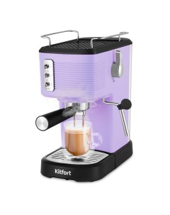 Рожковая кофеварка КТ 7180 3 черный фиолетовый Kitfort