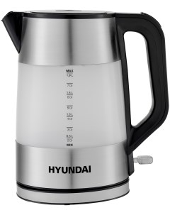 Чайник электрический HYK P4026 1 9 л черный серебристый Hyundai