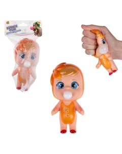 Игрушка антистресс Bubble Gum антистресс Куклы 7х13 см в оранжевом 1toy
