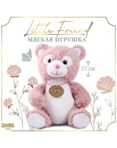 Мягкая игрушка Milo toys Little Friend 9905640 медведь розовый Milotoys