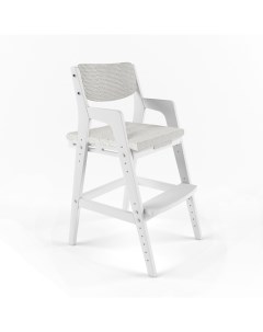 Детский растущий стул Вуди Белый с чехлом Белый Велюр Робин wood