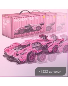 Конструктор Lamborghini V12 темно розовая 1322 деталей Panawealth