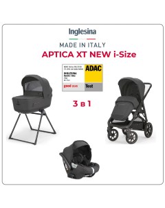 Коляска 3 в 1 i Size Aptica XT New с подставкой под люльку Standup Magnet Grey Inglesina