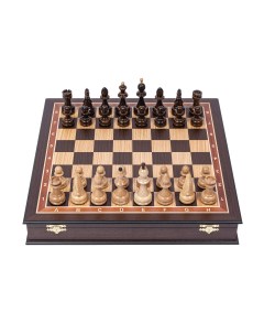 Шахматы в подарок деревянные ручной работы венге большие Lavochkashop