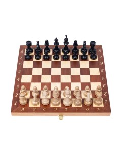 Шахматы деревянные с утяжеленными фигурами из кавказского граба премиум Lavochkashop