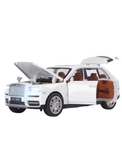 Модель металлическая внедорожник Rolls Royce Cullinan дым свет звук 1 22 506A белый Hcl
