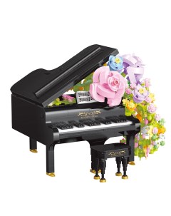 Конструктор 3D из миниблоков Пианино с цветами с подсветкой 841 дет BA21194 Balody