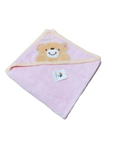 Уголок полотенце Махровый детский 90х90 400 г м2 розовый Чистюля